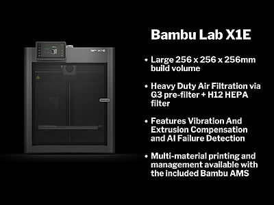 BACK-ORDER: Bambu Lab X1E Combo 3D Printer